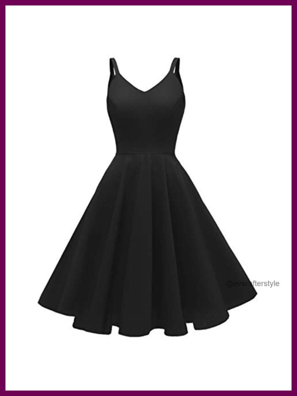 Vintage Spaghetti Strap A-Line Cocktail Dress with Pockets